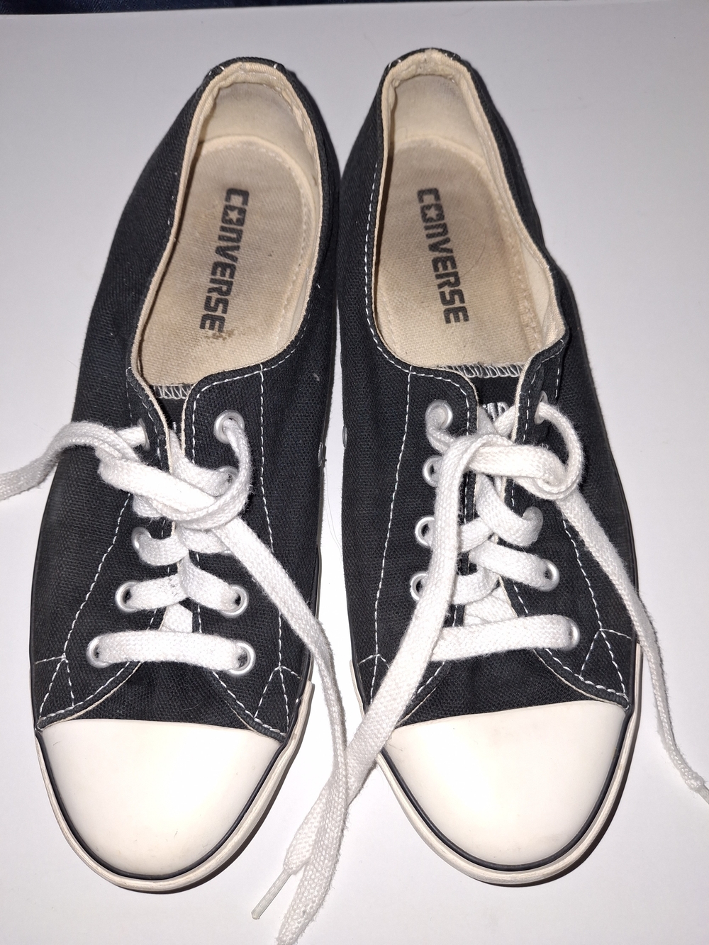 Converse Women's Black Canvas Low-Top Sneakers 6.5